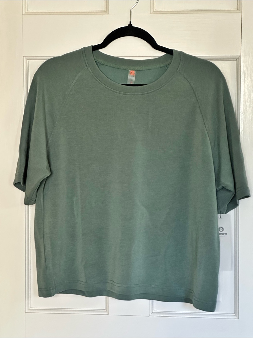 NWT Mono B Sage Green Short Sleeve Raglan Sleeve Heavyweight T-Shirt - size L